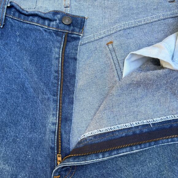 VTG 80s Levi’s 505 Jean 42x32 (Act 39x32) Med Wash Blue Denim Distressed Casual - Picture 10 of 16